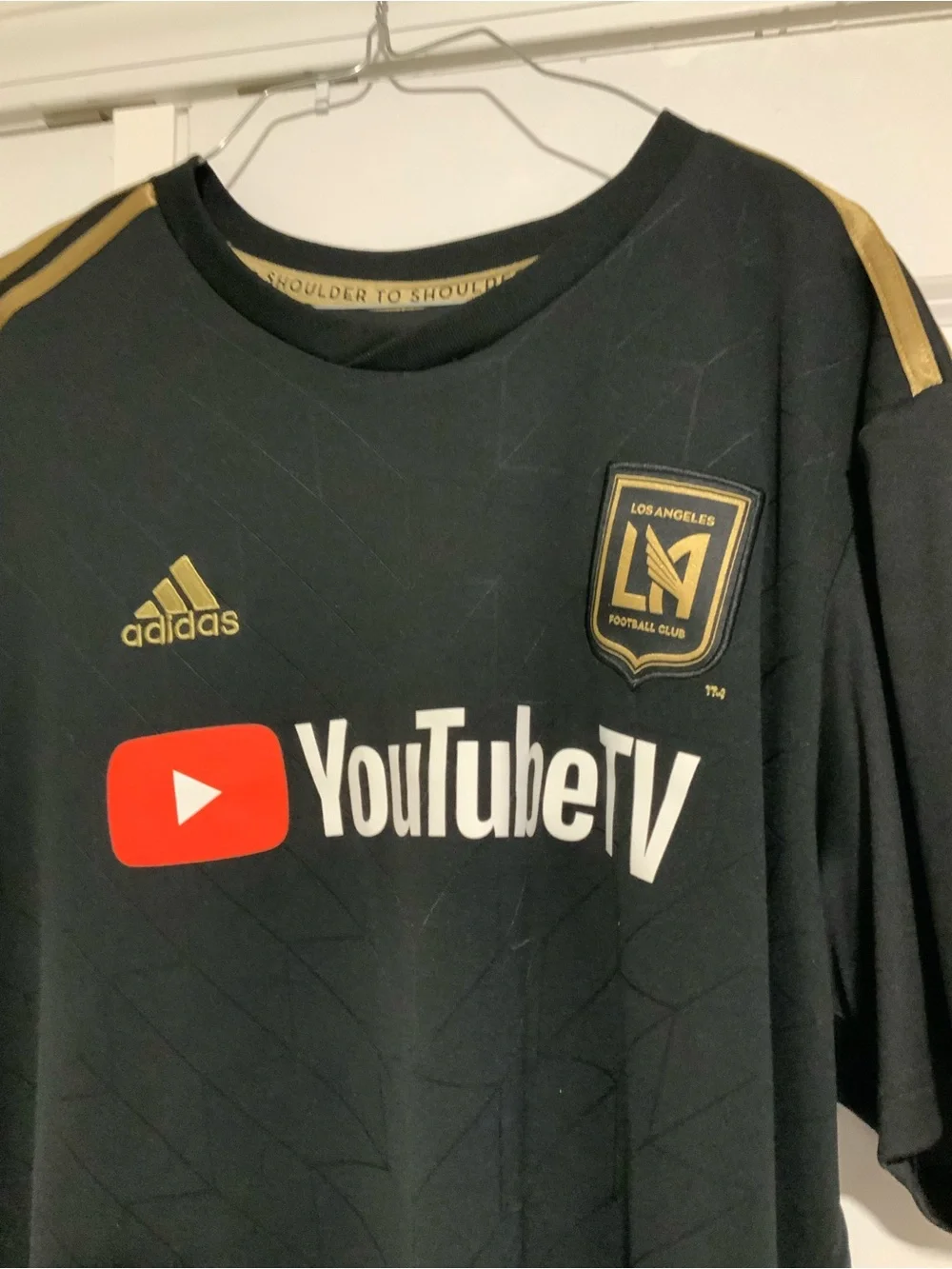 Adidas Kids Black & Gold LAFC YouTubeTV Soccer Jersey
